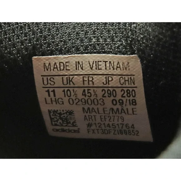 Adidas XLPR Sneakers, US Men's Size 11 Burgundy/Black Gum EF2779 - Picture 5 of 6